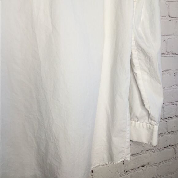 Zara Trafaluc Womens White Dress Shirt Sleeve Side Accent - Picture 14 of 16